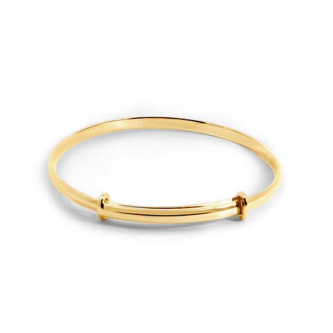 9ct Yellow Gold 3mm Expanding Baby Bangle - alternate view