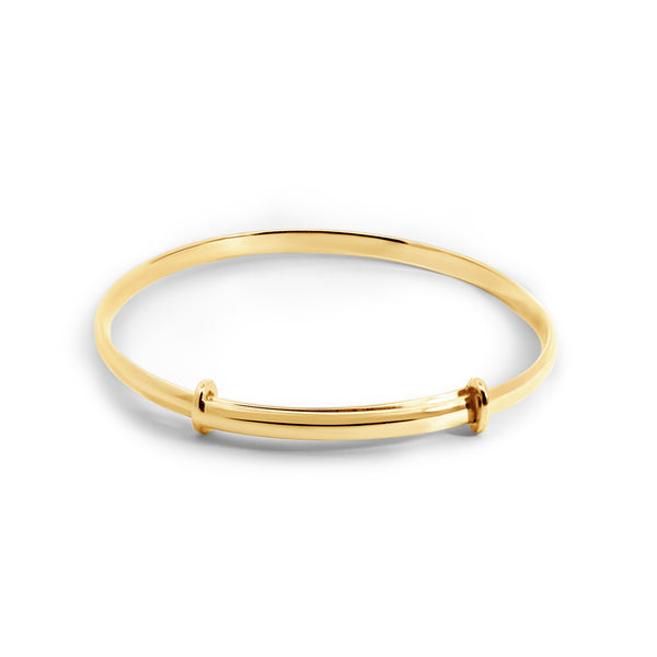 9ct Yellow Gold 3mm Expanding Baby Bangle - alternate view