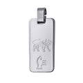 Fine Silver Leo Zodiac Pendant