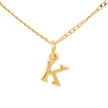 9ct Yellow Gold Block Initial Letter K