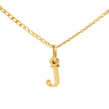 9ct Yellow Gold Block Initial Letter J