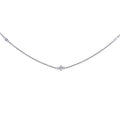 9ct White Gold Diamond Set Lucky Four Leaf Clover Necklace