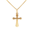 9ct Yellow Gold Italian Cross With Diamond Cut Design