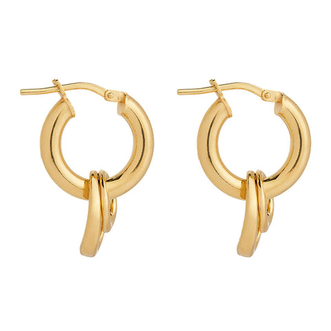 Najo Gold Plated Whisper Hoop Earrings - alternate view