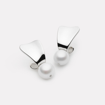 Najo Sunbeam Sterling Silver Pearl Earrings