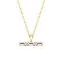 Gold Vermeil 22ct Lab Grown Diamond T Bar Pendant