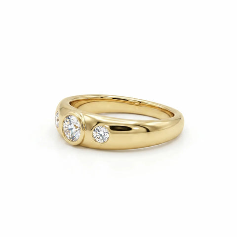9ct Yellow Gold Oval Lab Grown Diamond Ring - alternate view