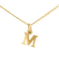 9ct Yellow Gold Block Initial Letter M