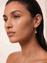 9ct Rose Gold Freshwater Pearl Drop Earrings