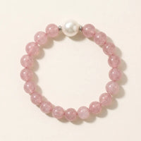 Rose Quartz And Freshwater Pearl Bracelet