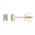 9ct Yellow Gold 0.50ct Radiant Lab Grown Diamond Stud Earrings