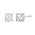 9ct White Gold Diamond Stud Earrings