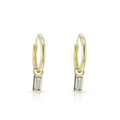 9ct Yellow Gold Huggies With Cubic Zirconia Drops