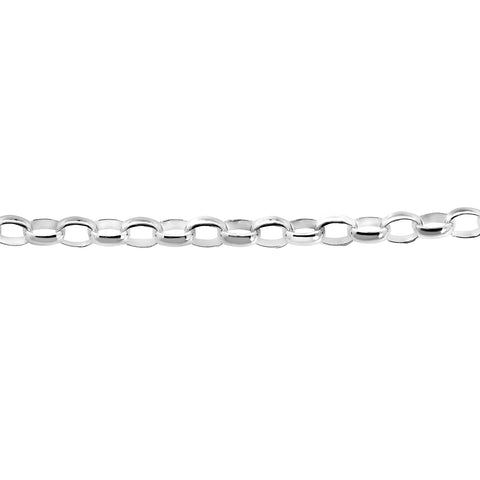 Sterling Silver Oval Belcher Anklet - alternate view