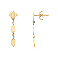 9ct Yellow Gold Geometric Drop Earrings