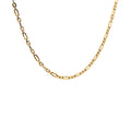 9ct Yellow Gold Italian Diamond Cut Open Link Necklace