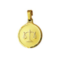 9ct Yellow Gold Libra Zodiac Pendant