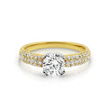 1.36ct Round Natural Diamond Engagement Ring