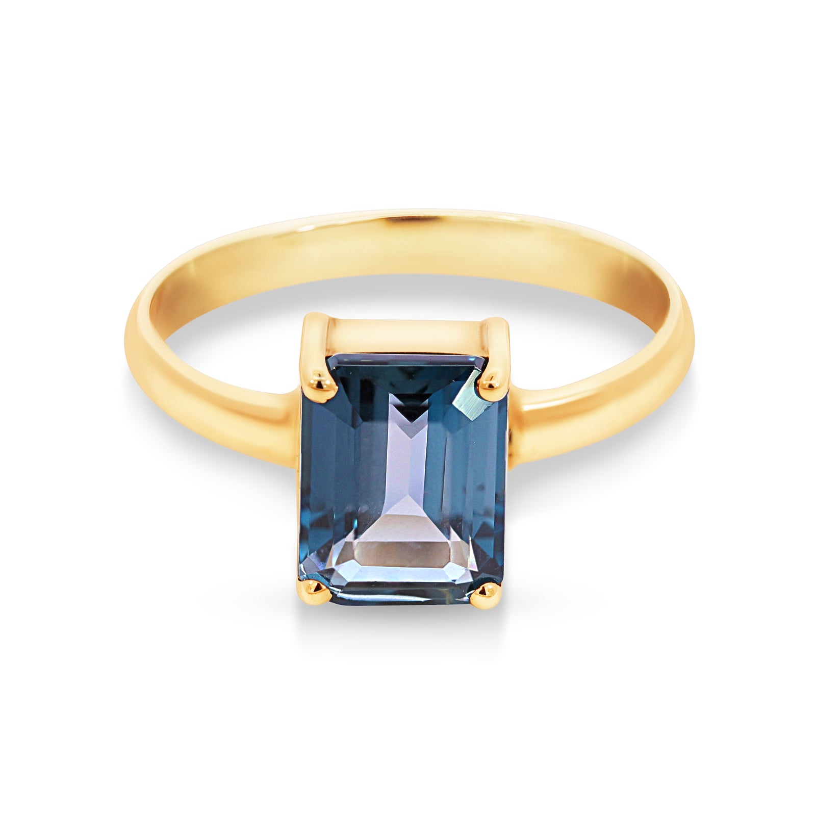 London blue topaz ring yellow deals gold