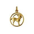 9ct Yellow Gold Cut Out Zodiac Capricorn