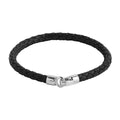 Najo The Mariner Men’s Plaited Leather and Steel Bracelet