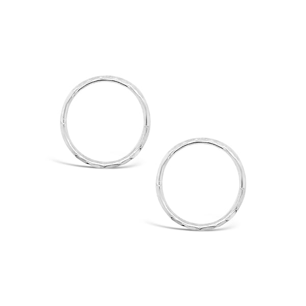 Sterling Silver 14mm Facet Sleepers - alternate view