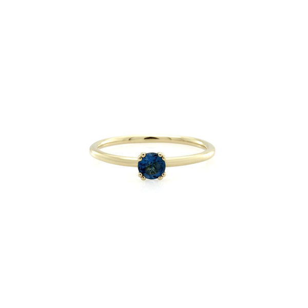 9ct Yellow Gold London Blue Topaz Dress Ring - alternate view