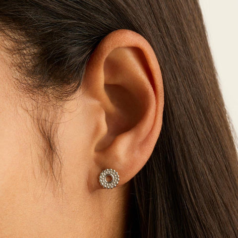 Najo Nectare Silver Stud Earrings - alternate view