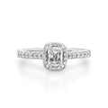 0.75ct Emerald Natural Diamond Engagement Ring