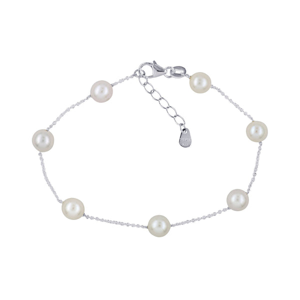 Sterling Silver Freshwater Pearl Bracelet - alternate view