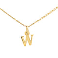 9ct Yellow Gold Block Initial Letter W