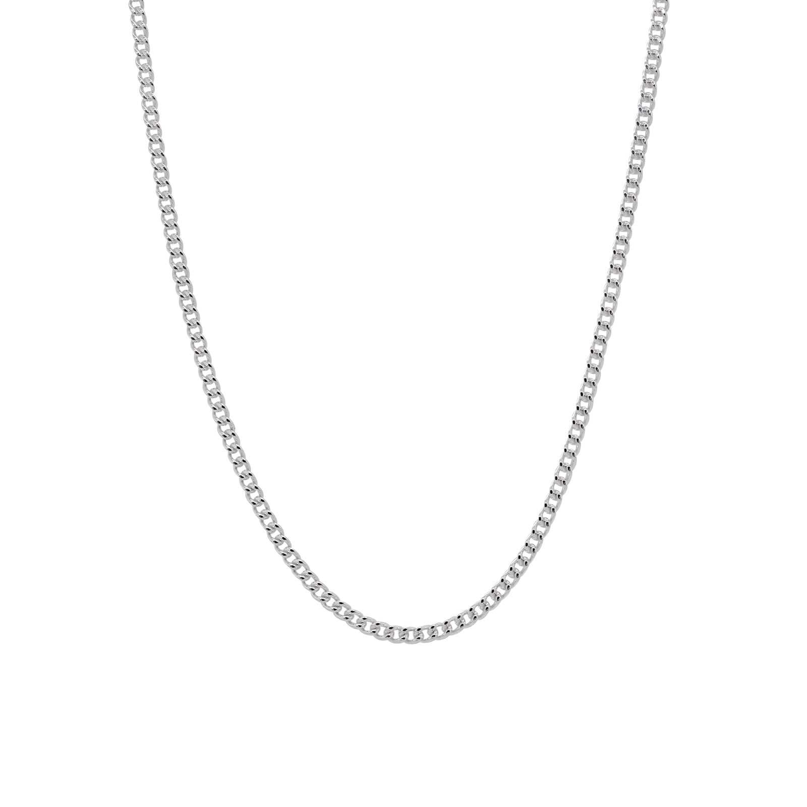 9ct white clearance gold curb chain