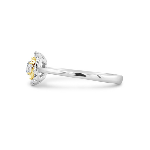 0.22ct Round Natural Miraculous Diamond Ring - alternate view