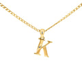 9ct Yellow Gold Diamond Set Block Initial Letter K