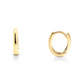 9ct Yellow Gold Small Tapered Huggie Earrings