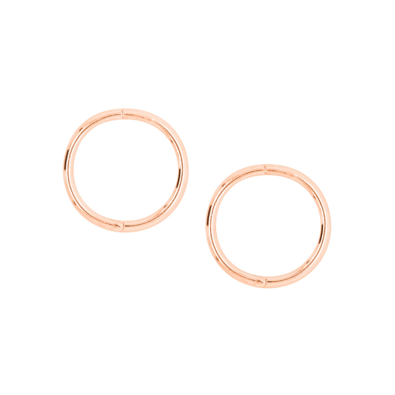 9ct Rose Gold Plain Sleepers