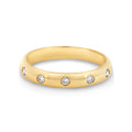 9ct Yellow Gold Gypsy Set Diamond Wedding Ring