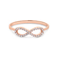 9ct Rose Gold Cubic Zirconia Infinity Ring