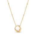Kiara Yellow Gold Plated Mother Of Pearl Necklace