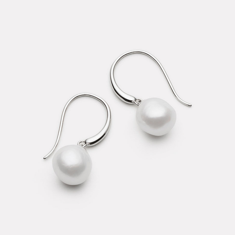 Najo Ocean Glow Sterling Silver Pearl Earrings