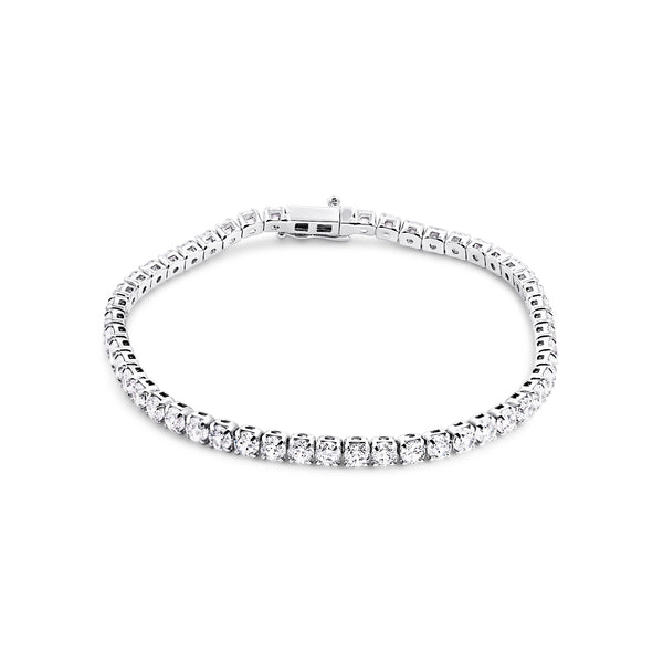 Sterling Silver Cubic Zirconia Tennis Bracelet - alternate view