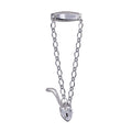 Sterling Silver ID Baby Bracelet Figaro Chain With Heart Padlock