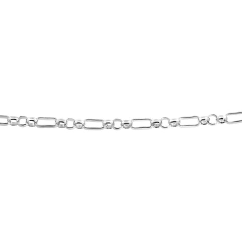 Sterling Silver Oval Belcher Anklet - alternate view