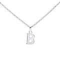 Sterling Silver Block Letter B Pendant