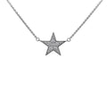 9ct White Gold Diamond Set Star Pendant