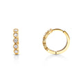 9ct Yellow Gold Cubic Zirconia Set Huggie Earrings