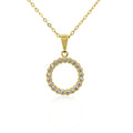 9ct Yellow Gold Cubic Zirconia Circle Pendant