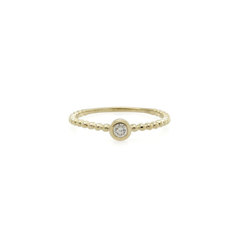 0.095ct Round Natural Diamond Stacker Ring - alternate view