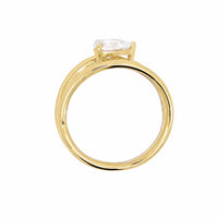 9ct Yellow Gold Pear Lab Grown Diamond Ring