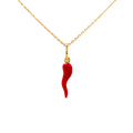 9ct Yellow Gold Red Enamel Horn Of Plenty Charm